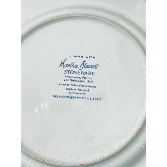Martha Stewart Stoneware Westport Classic Dinner Plate 10.5” Aqua Turquoise 6028 - Picture 4 of 4
